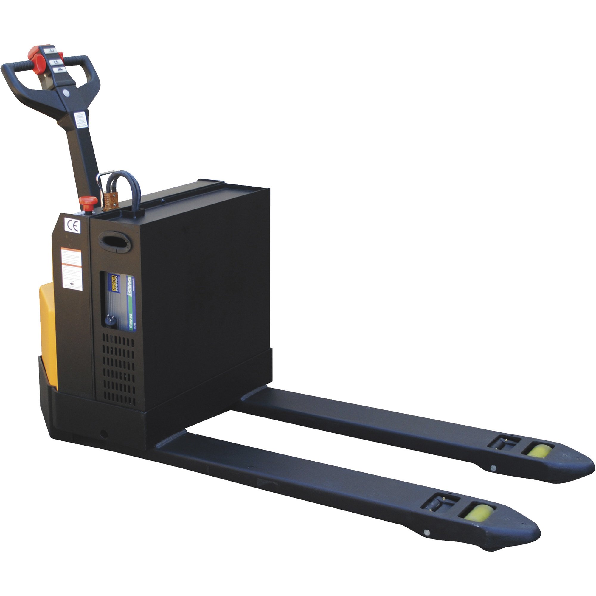 Vestil Fully Powered Electric Pallet Truck with Stand-On Platform